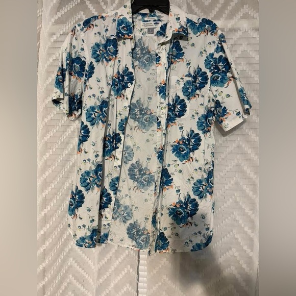 Old Navy Other - Old Navy Blue Floral Casual Shirt